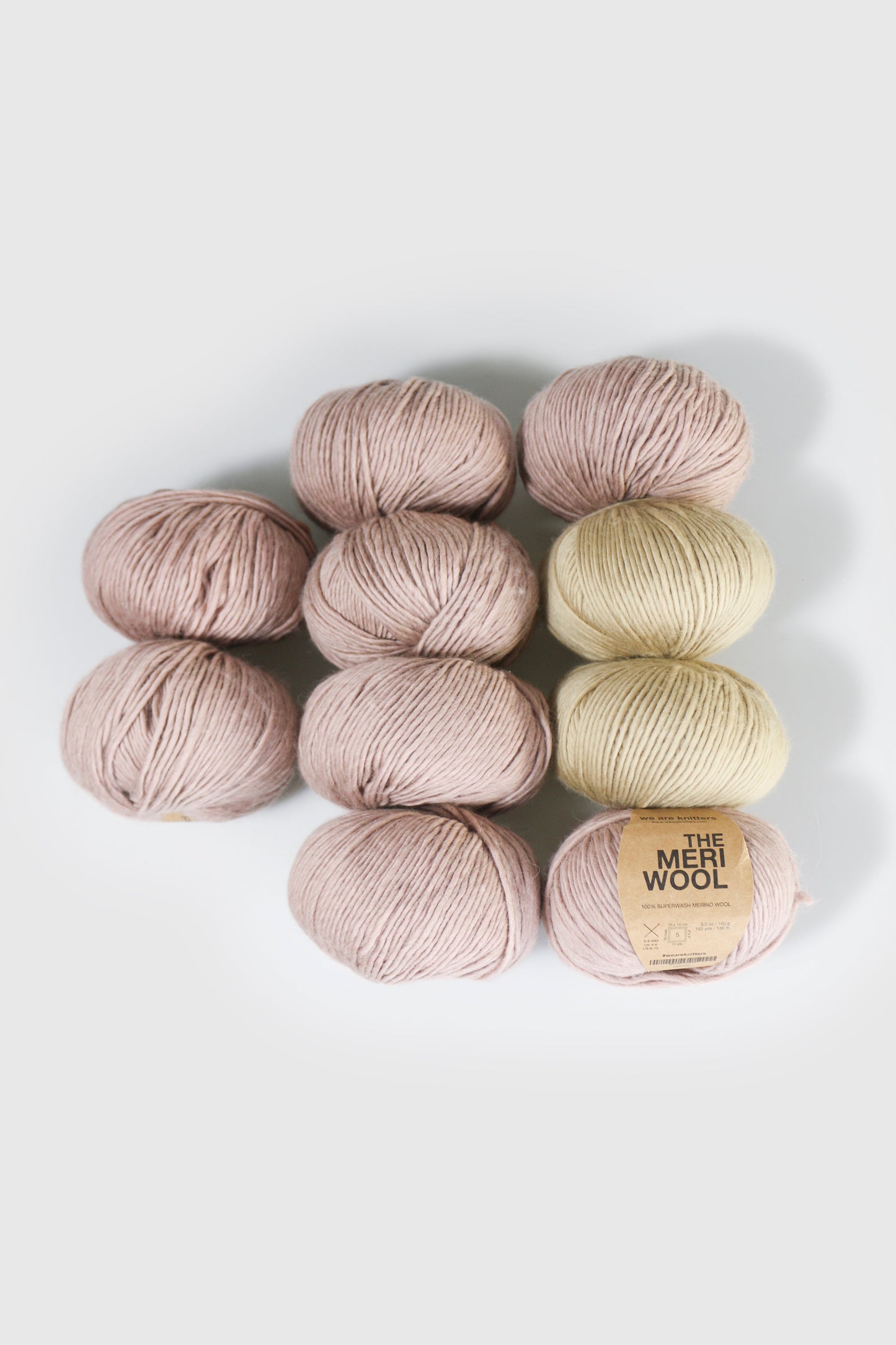 Pakke med 10 Meriwool garnnøgler