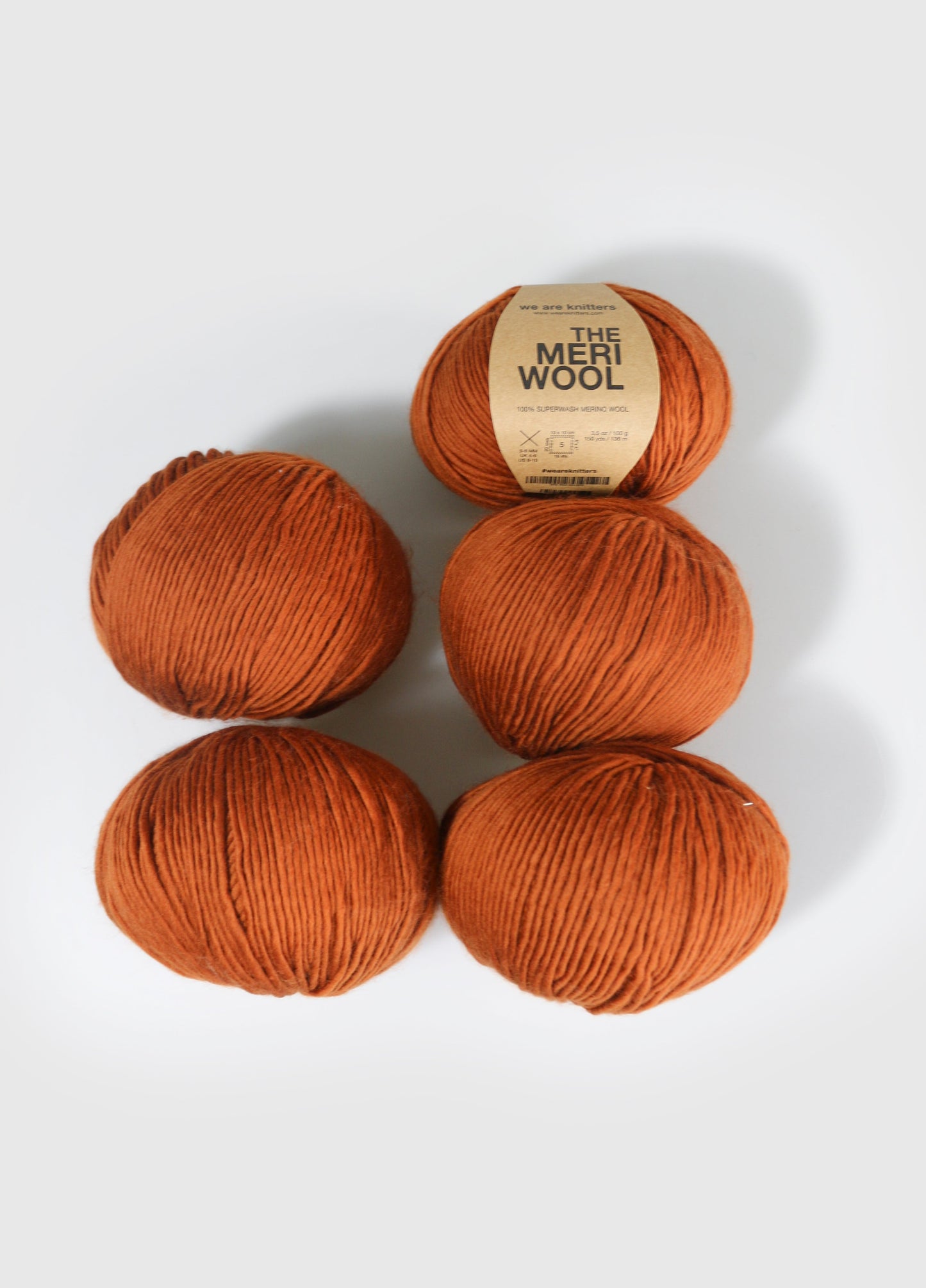 Pakke med 5 Meriwool garnnøgler