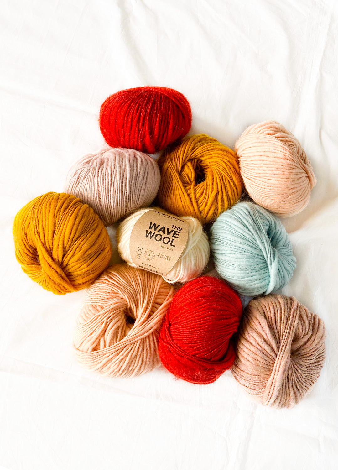 Pakke med 10 Wave garnnøgler