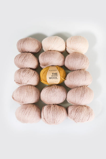 Pakke med 15 Petite Wool garnnøgler