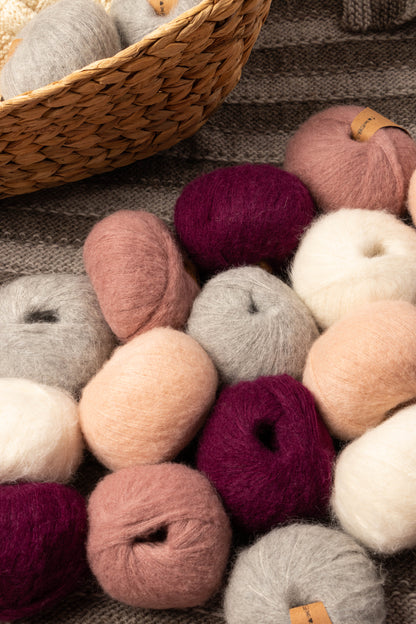 Pakke med 10 Touch me Mohair garnnøgler