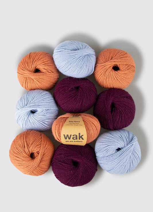 Pakke med 10 Baby Alpaca garnnøgler