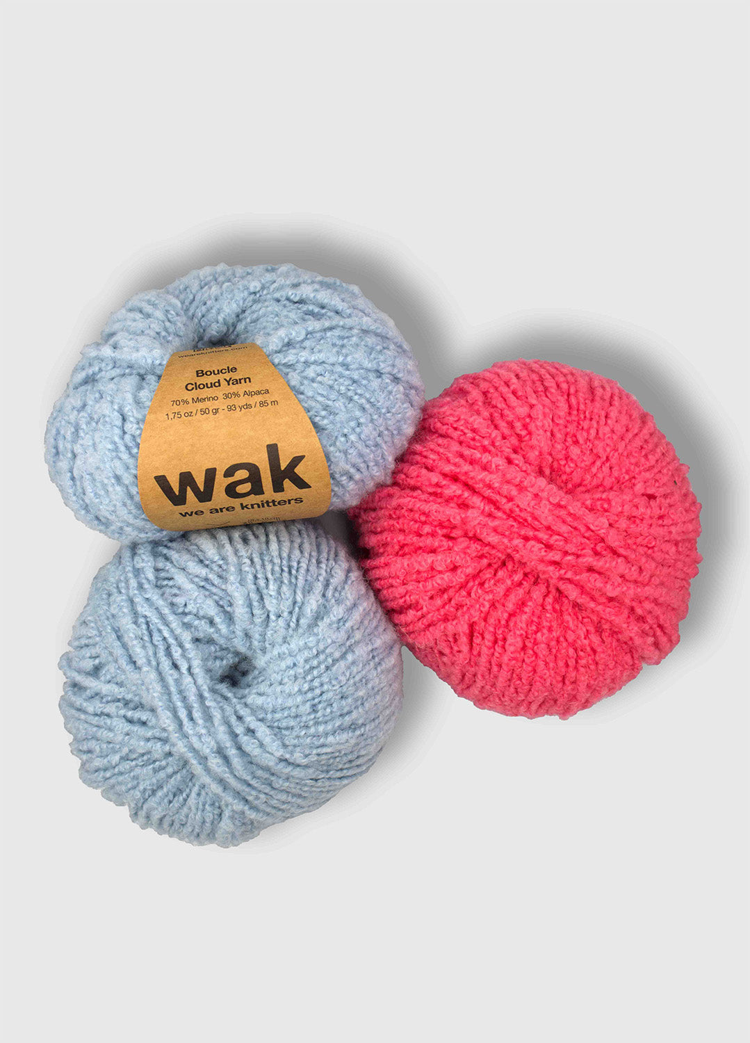 Pakke med 3 Boucle Cloud garnnøgler
