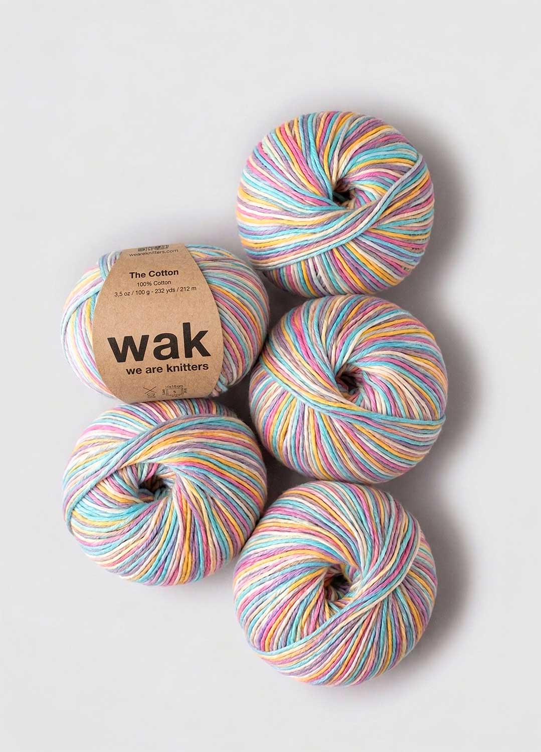 Pakke med 5  Cotton garnnøgler