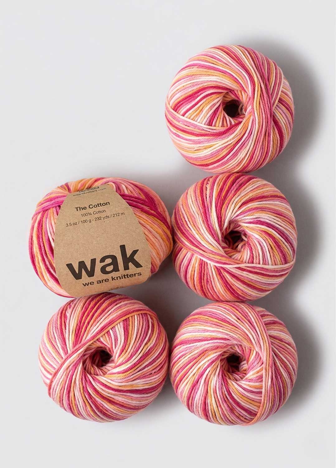 Pakke med 5  Cotton garnnøgler