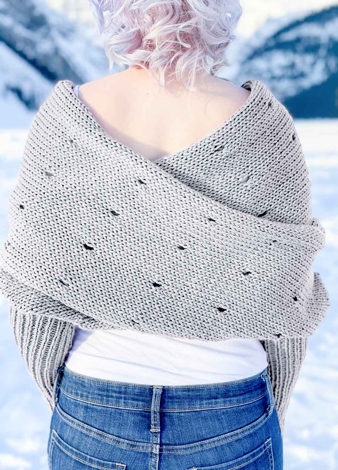 Easy Eyelet Sweater Scarf x @knitatude Kit