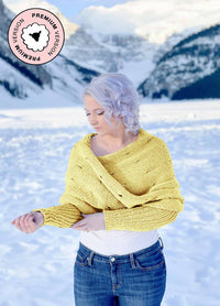 Easy Eyelet Sweater Scarf x @knitatude Kit - Meripaca Premium Version