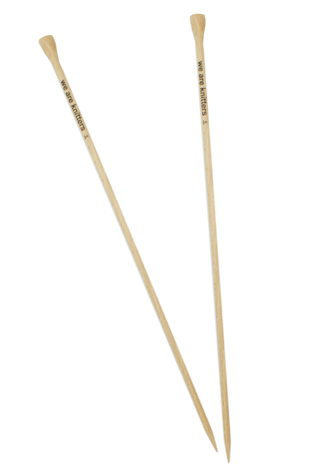 6mm Straight Beechwood Knitting Needles