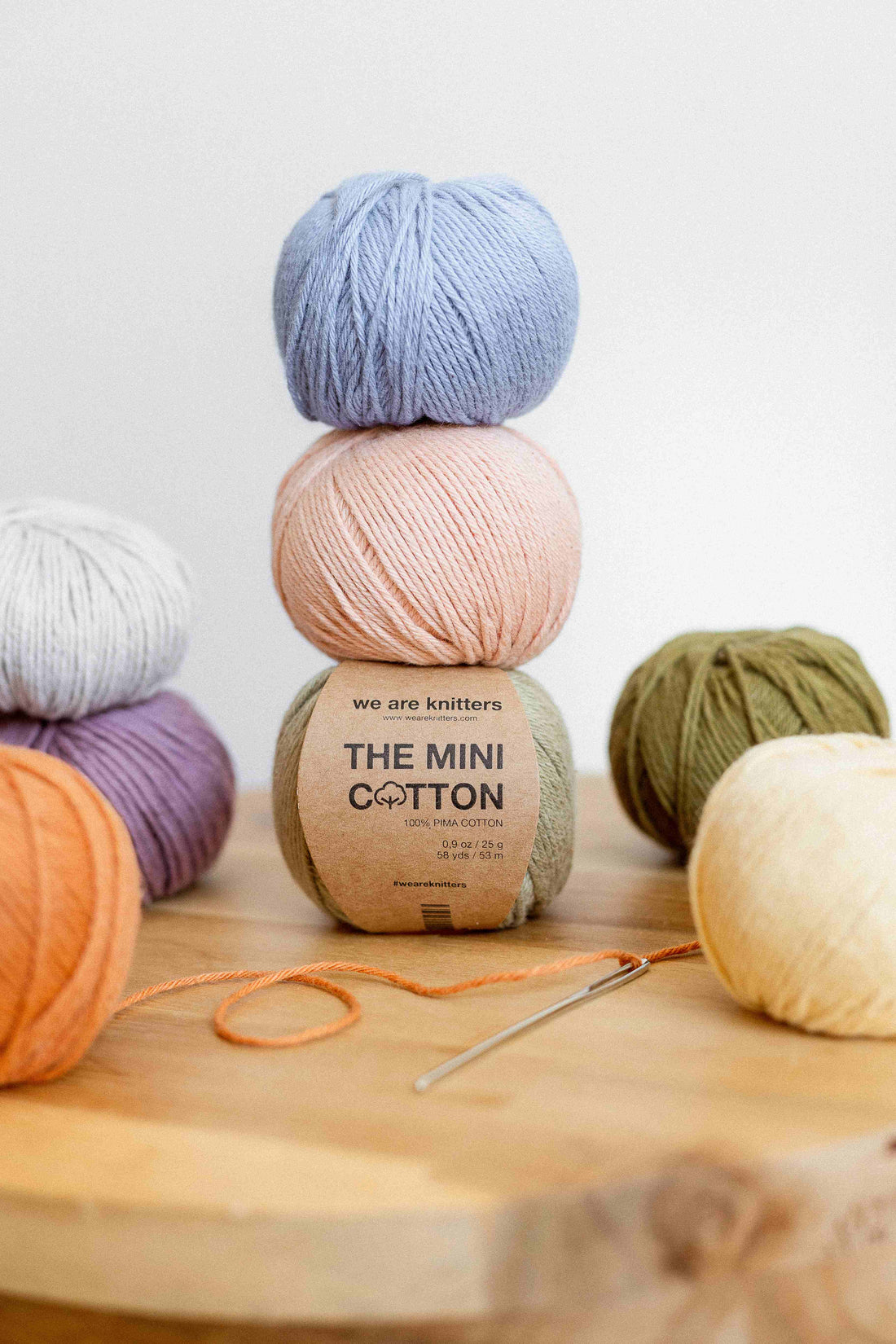 Pakke med 10 Mini Cotton garnnøgler