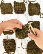 Stitch Sampler Kit: Learn The Basics Knitting Kit - Make your first Placemat & Coasters - Yummy Version