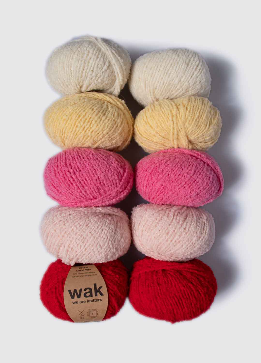 Pakke med 10 Boucle Cloud garnnøgler