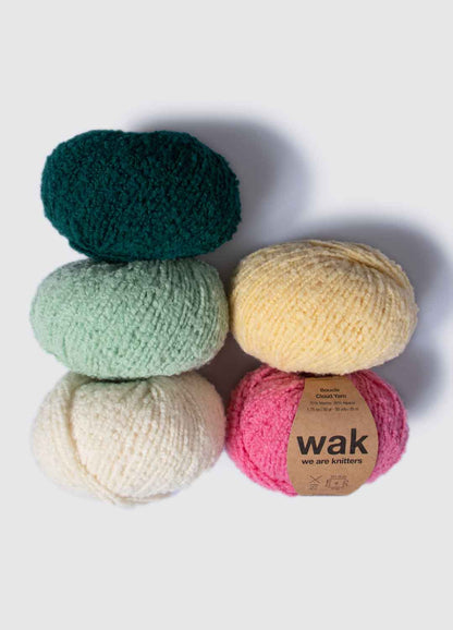 Pakke med 5 Boucle Cloud garnnøgler