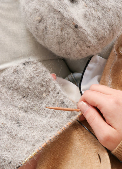 The Fuzzy Yarn Marbled Grey