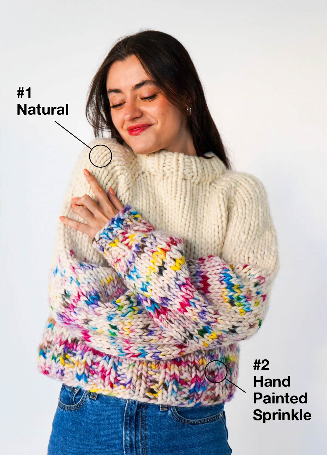 The Rainbow Sweater Kit x @paula.on.knits
