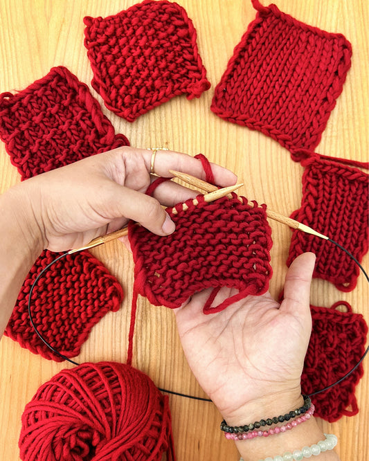 Stitch Sampler Kit: Learn The Basics Knitting Kit - Make your first Snood - Yummy Version